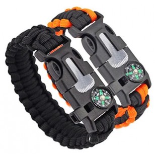 Outdoor Multifunction Zinc Alloy Survival Bracelet
